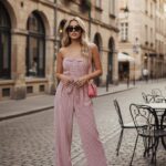 Striped Polyester Jumpsuit