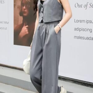 STRIPED CORDSET WITH WAISTCOAT